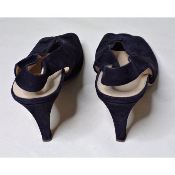 🆕 PAUL GREEN Avanti Peep Toe Slingback Pump Shoes Suede Black 9.5 - Picture 5 of 9